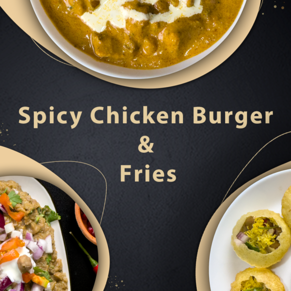 Spicy Chicken Burger & Fries